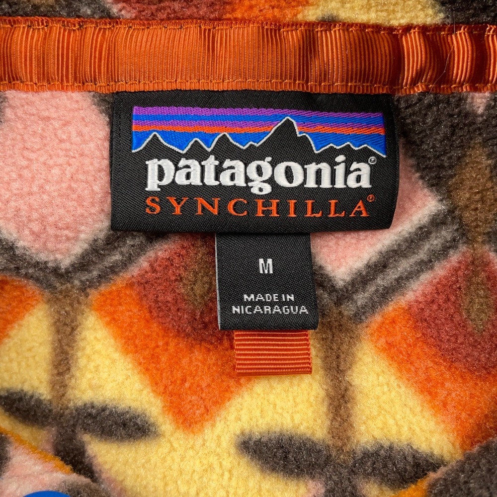 Patagonia Sweater Womens M Synchilla Snap-T Big Anthos Fleece Pullover Aztec - Picture 7 of 10